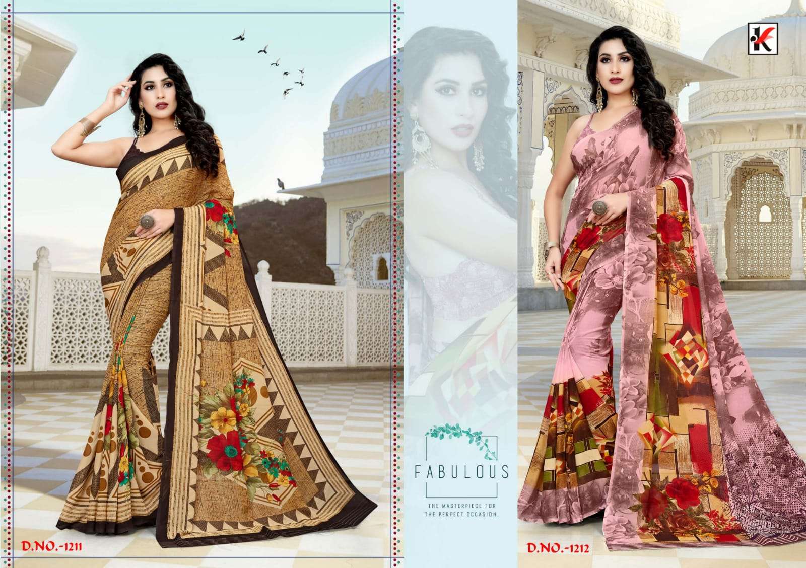 GARAM CHAI VOL-102 BY KODAS 1203 TO 1218 SERIES INDIAN TRADITIONAL WEAR COLLECTION BEAUTIFUL STYLISH FANCY COLORFUL PARTY WEAR & OCCASIONAL WEAR RENIAL PRINT SAREES AT WHOLESALE PRICE