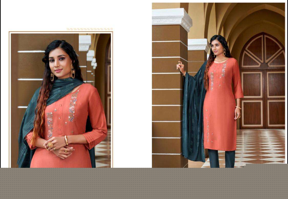 GRAND BY AMAAYA GARMENTS 1001 TO 1006 SERIES BEAUTIFUL SUITS COLORFUL STYLISH FANCY CASUAL WEAR & ETHNIC WEAR CHINNON SILK EMBROIDERED DRESSES AT WHOLESALE PRICE