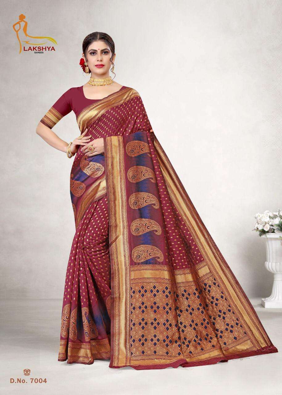 VIDYA VOL-7 BY LAKSHYA 7001 TO 7006 SERIES DESIGNER STYLISH FANCY COLORFUL BEAUTIFUL PARTY WEAR & ETHNIC WEAR COLLECTION JACQUARD SILK KURTIS AT WHOLESALE PRICE