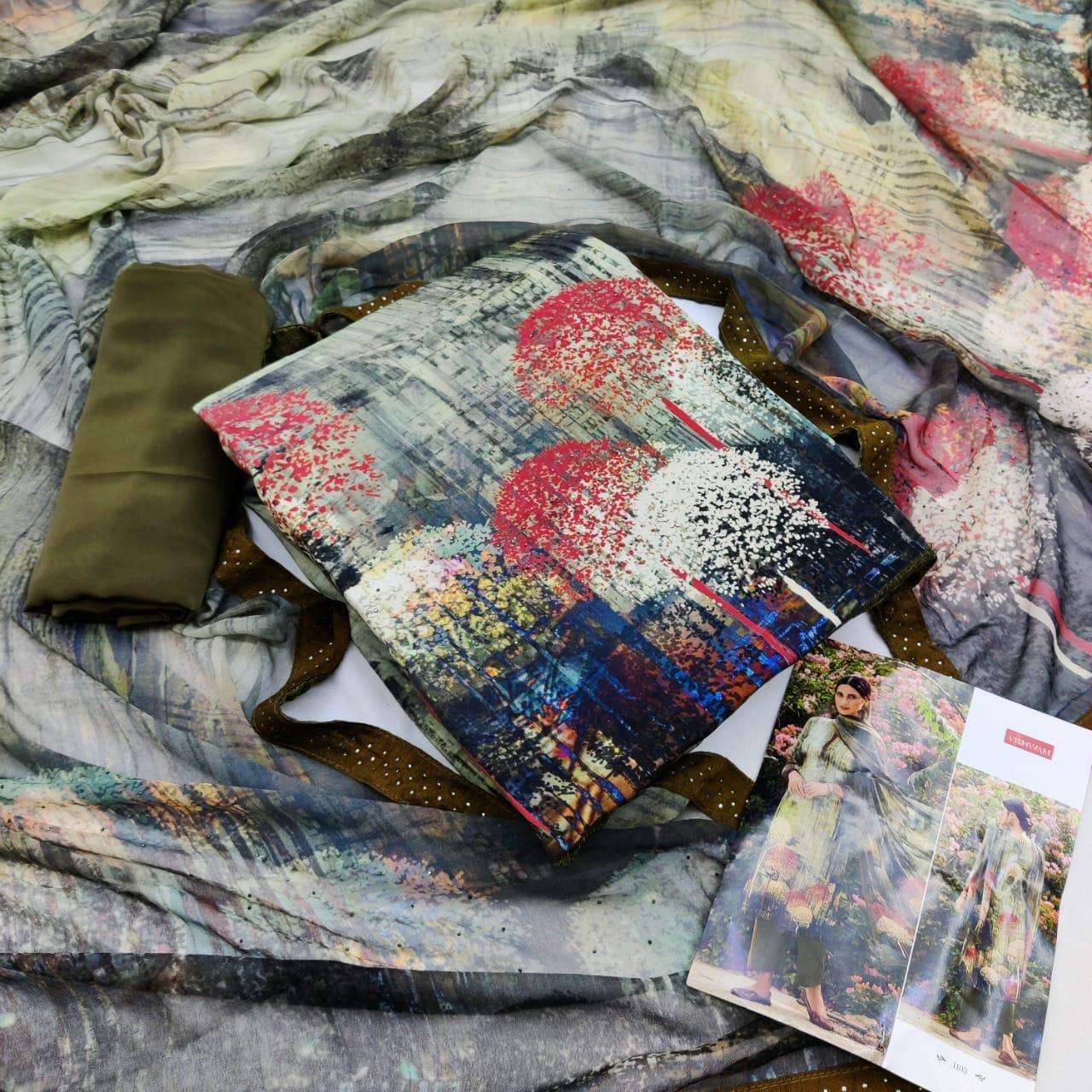 CAFE MOCHA BY VISHWAM FABRICS 01 TO 12 SERIES BEAUTIFUL SUITS COLORFUL STYLISH FANCY CASUAL WEAR & ETHNIC WEAR PURE CREPE PRINT DRESSES AT WHOLESALE PRICE