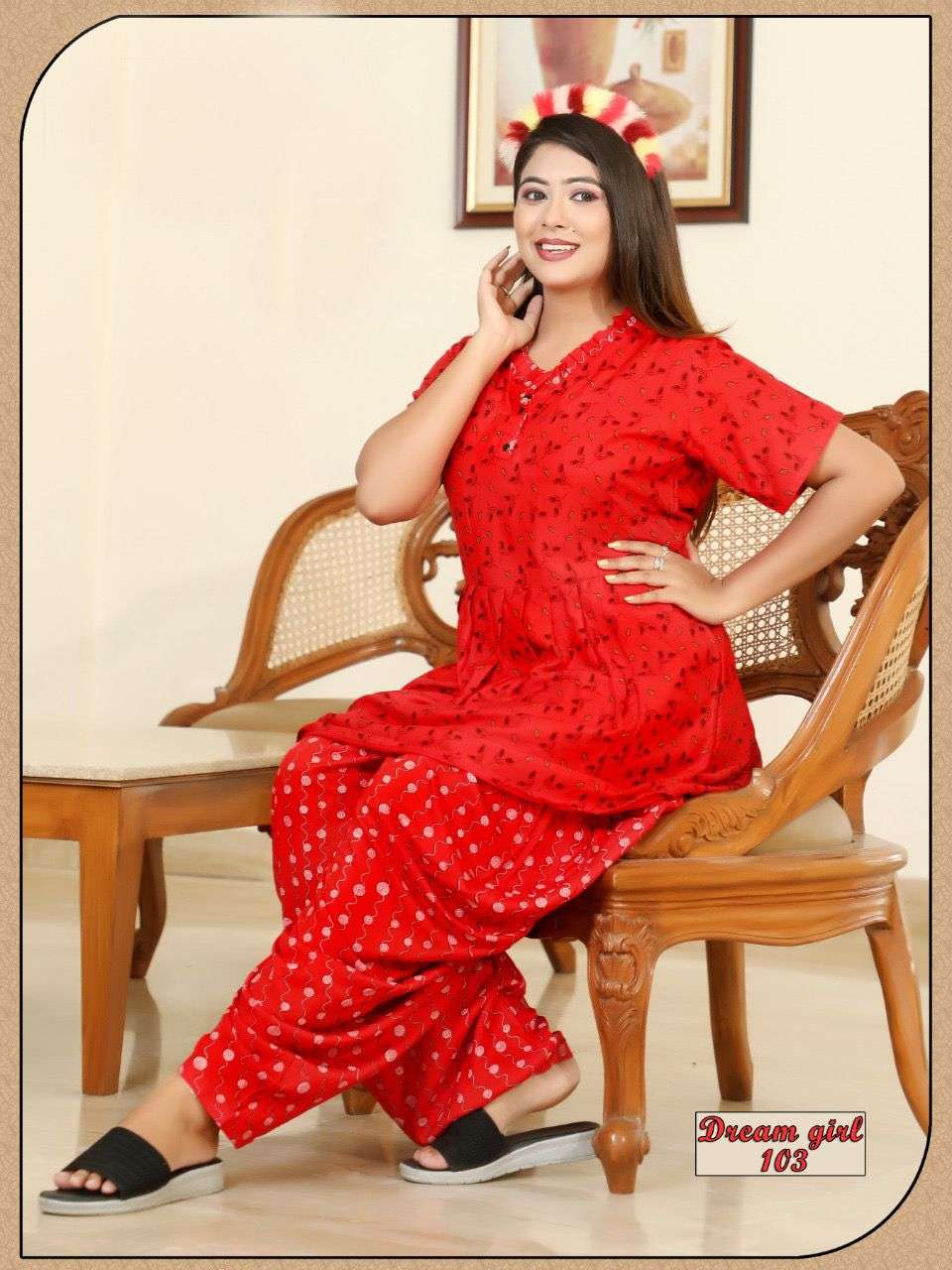 DREAM GIRL VOL-2 BY KAAMIRI 101 TO 106 SERIES BEAUTIFUL STYLISH COLORFUL FANCY PARTY WEAR & ETHNIC WEAR & READY TO WEAR RAYON NIGHT SUITS AT WHOLESALE PRICE