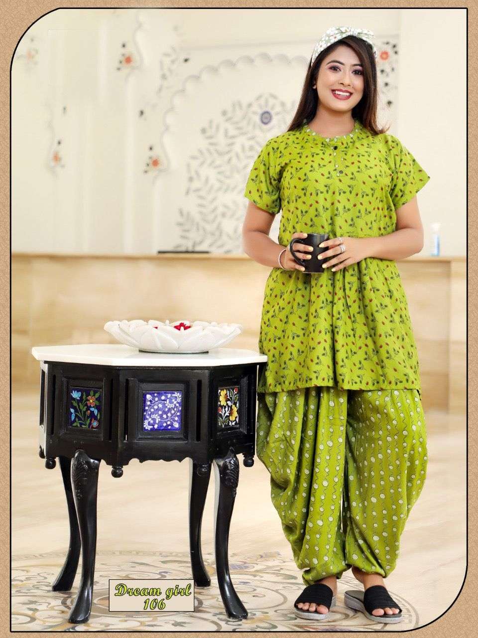 DREAM GIRL VOL-2 BY KAAMIRI 101 TO 106 SERIES BEAUTIFUL STYLISH COLORFUL FANCY PARTY WEAR & ETHNIC WEAR & READY TO WEAR RAYON NIGHT SUITS AT WHOLESALE PRICE