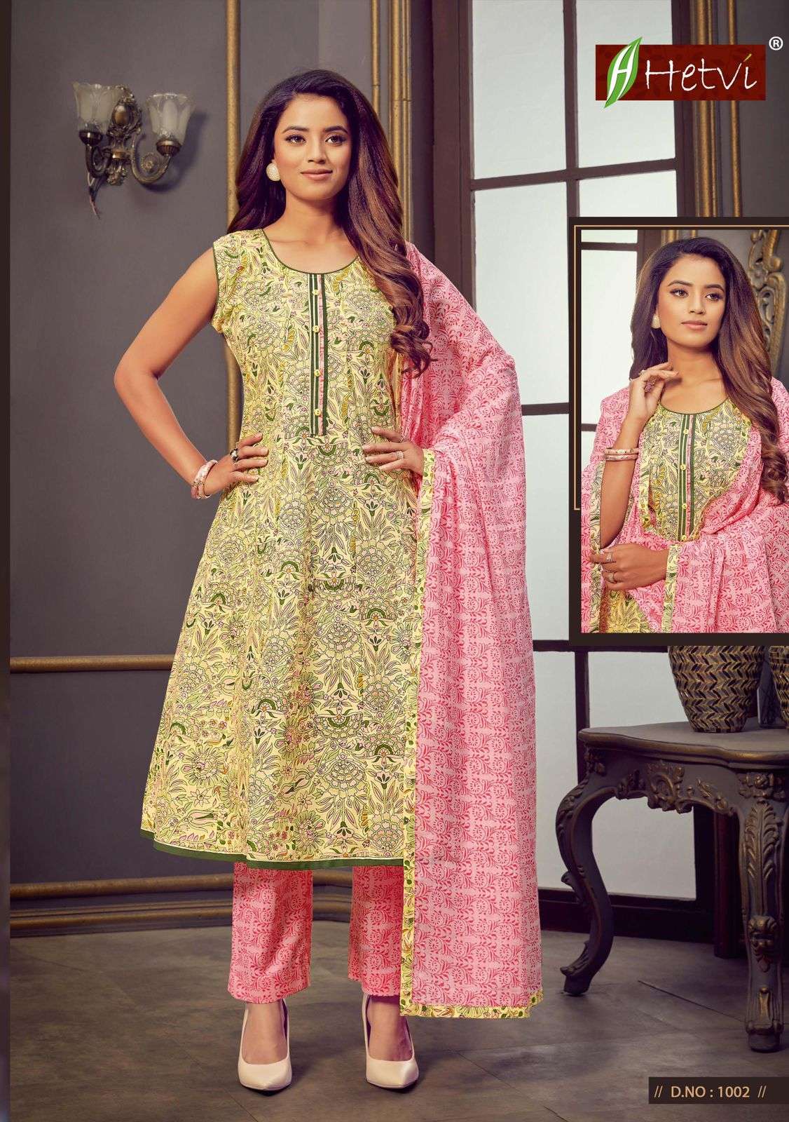 BINITA BY HETVI 1001 TO 1006 SERIES BEAUTIFUL SUITS COLORFUL STYLISH FANCY CASUAL WEAR & ETHNIC WEAR COTTON PRINT DRESSES AT WHOLESALE PRICE