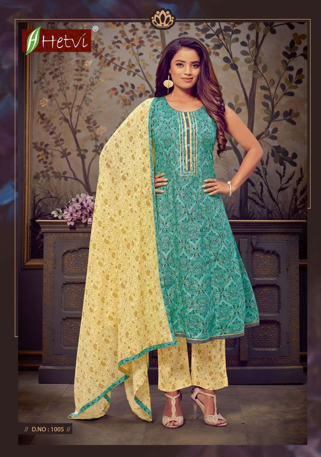 BINITA BY HETVI 1001 TO 1006 SERIES BEAUTIFUL SUITS COLORFUL STYLISH FANCY CASUAL WEAR & ETHNIC WEAR COTTON PRINT DRESSES AT WHOLESALE PRICE