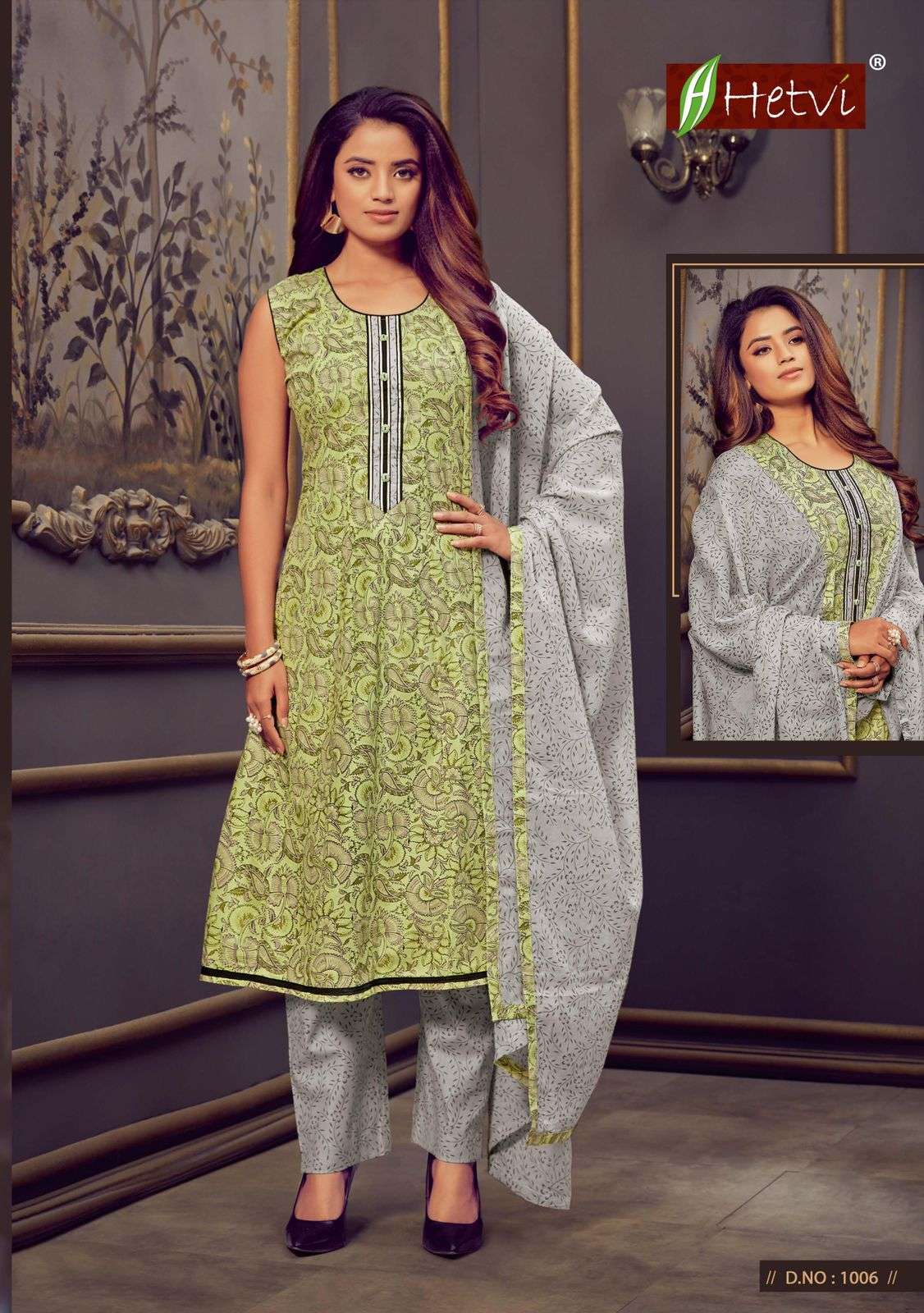 BINITA BY HETVI 1001 TO 1006 SERIES BEAUTIFUL SUITS COLORFUL STYLISH FANCY CASUAL WEAR & ETHNIC WEAR COTTON PRINT DRESSES AT WHOLESALE PRICE