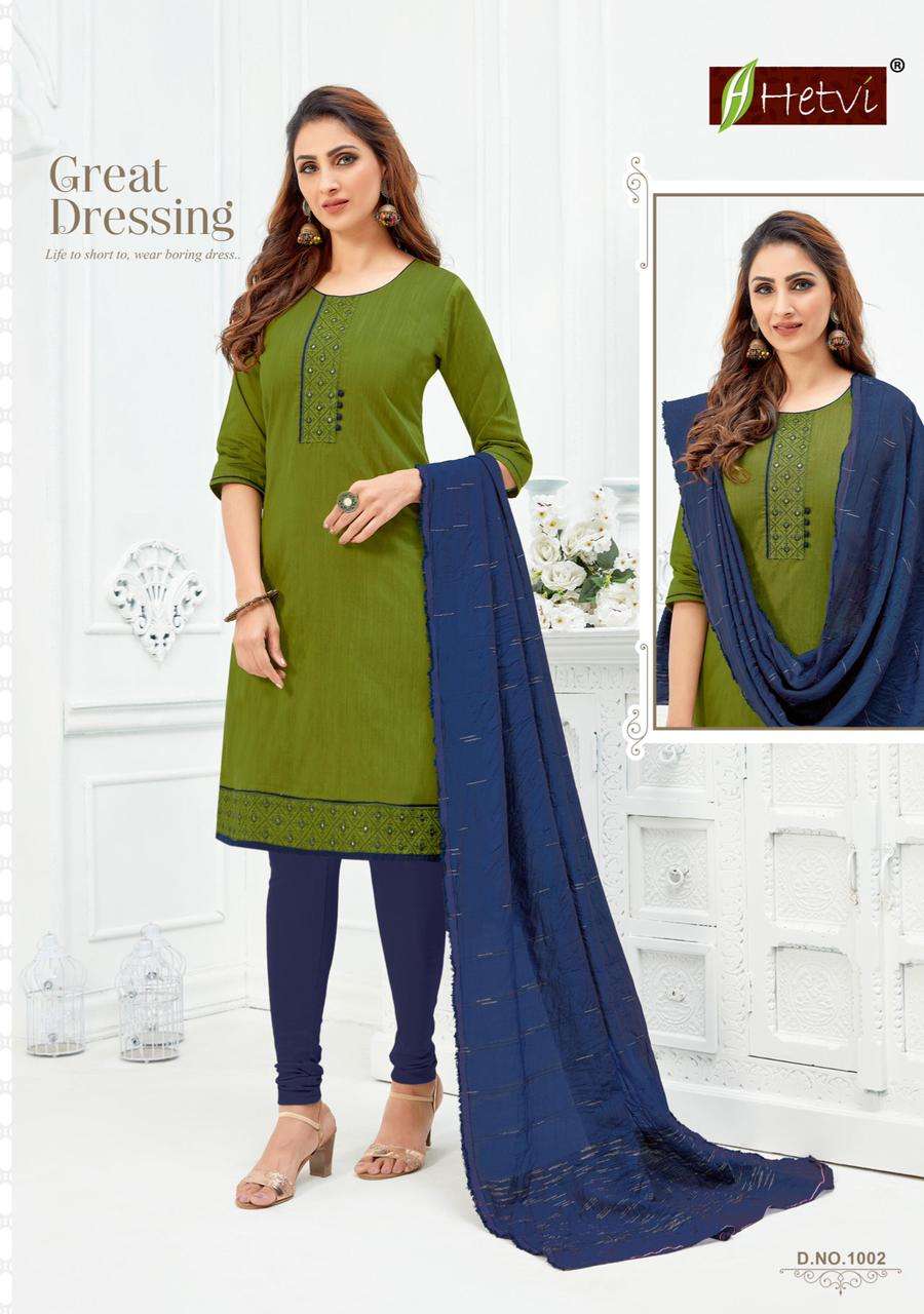 SALONI BY HETVI 1001 TO 1006 SERIES DESIGNER STYLISH FANCY COLORFUL BEAUTIFUL PARTY WEAR & ETHNIC WEAR COLLECTION SILK SLUB KURTIS WITH DUPATTA AT WHOLESALE PRICE