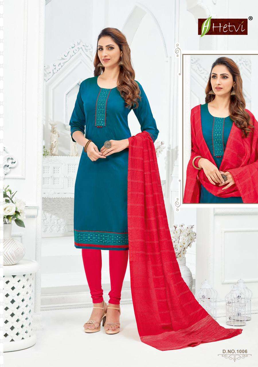 SALONI BY HETVI 1001 TO 1006 SERIES DESIGNER STYLISH FANCY COLORFUL BEAUTIFUL PARTY WEAR & ETHNIC WEAR COLLECTION SILK SLUB KURTIS WITH DUPATTA AT WHOLESALE PRICE
