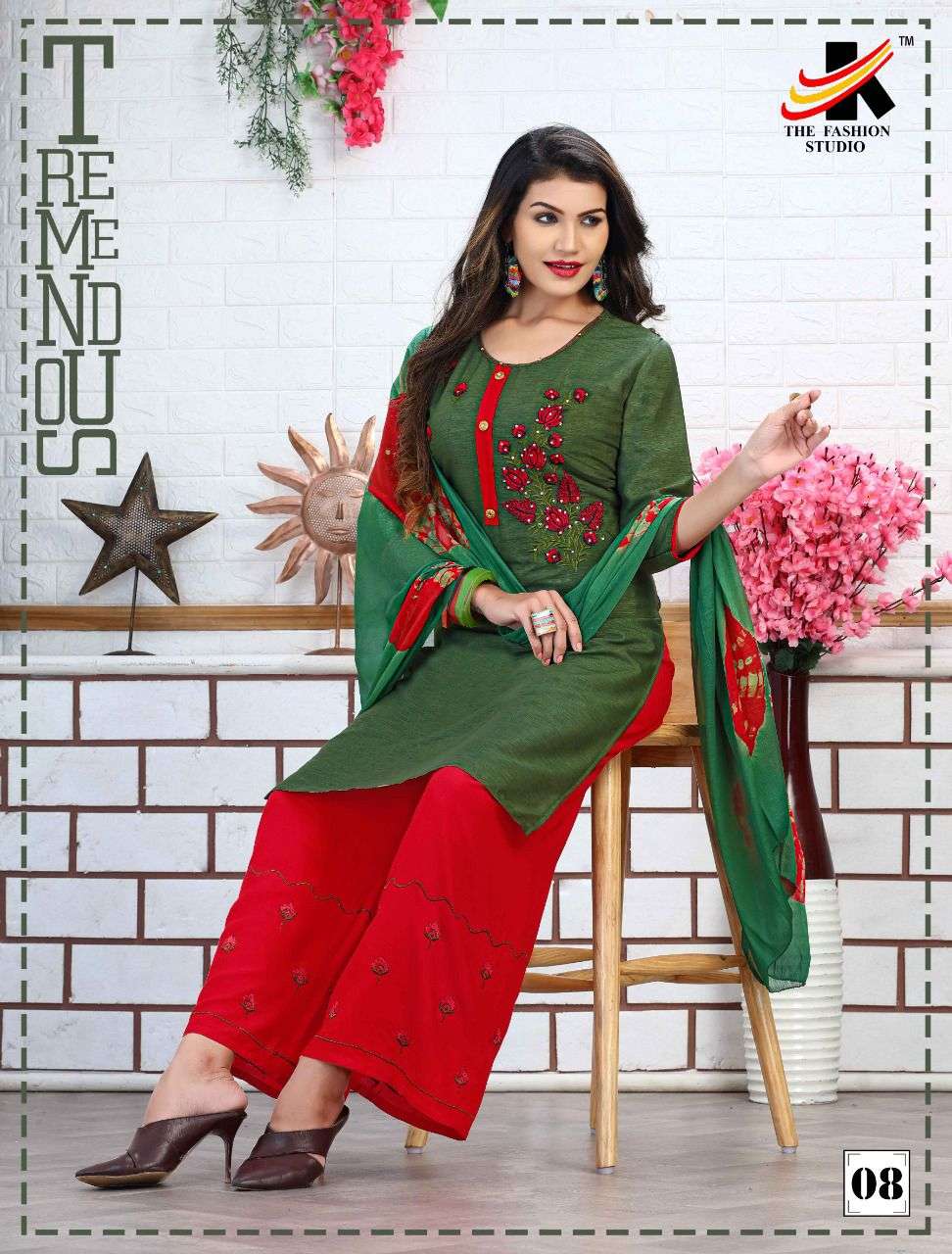 ROYAL QUEEN BY THE FASHION STUDIO 01 TO 08 SERIES BEAUTIFUL SUITS COLORFUL STYLISH FANCY CASUAL WEAR & ETHNIC WEAR HEAVY RAYON EMBROIDERED DRESSES AT WHOLESALE PRICE