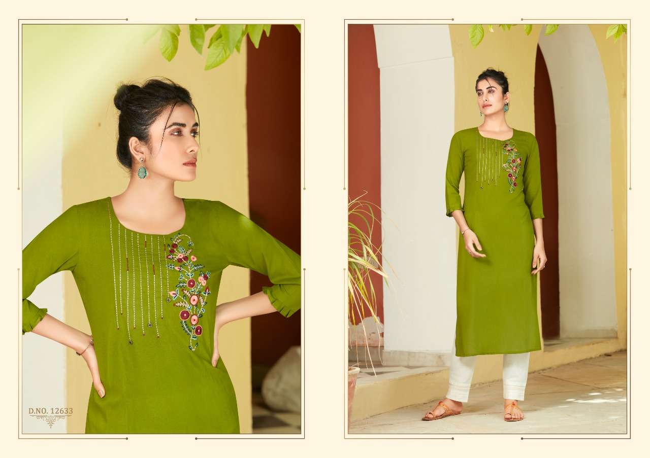 NAIROBI BY KIVI 12629 TO 12636 SERIES DESIGNER STYLISH FANCY COLORFUL BEAUTIFUL PARTY WEAR & ETHNIC WEAR COLLECTION RAYON EMBROIDERY KURTIS AT WHOLESALE PRICE