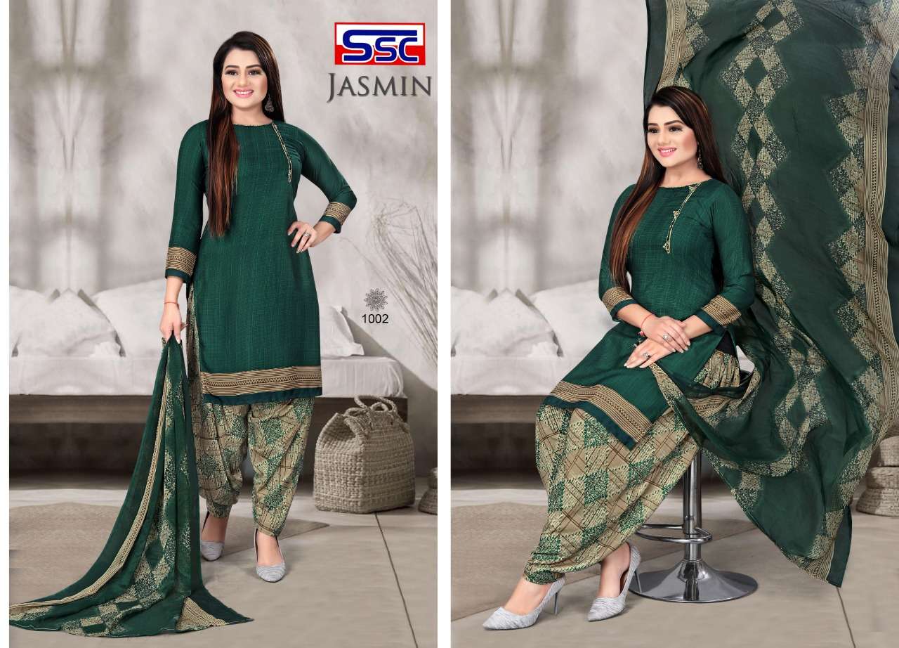 JASMIN VOL-15 BY SHREE SHANTI CREATION 1001 TO 1012 SERIES BEAUTIFUL SUITS STYLISH FANCY COLORFUL PARTY WEAR & OCCASIONAL WEAR HEAVY MICRO PRINT DRESSES AT WHOLESALE PRICE