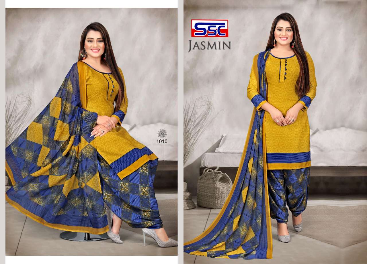 JASMIN VOL-15 BY SHREE SHANTI CREATION 1001 TO 1012 SERIES BEAUTIFUL SUITS STYLISH FANCY COLORFUL PARTY WEAR & OCCASIONAL WEAR HEAVY MICRO PRINT DRESSES AT WHOLESALE PRICE