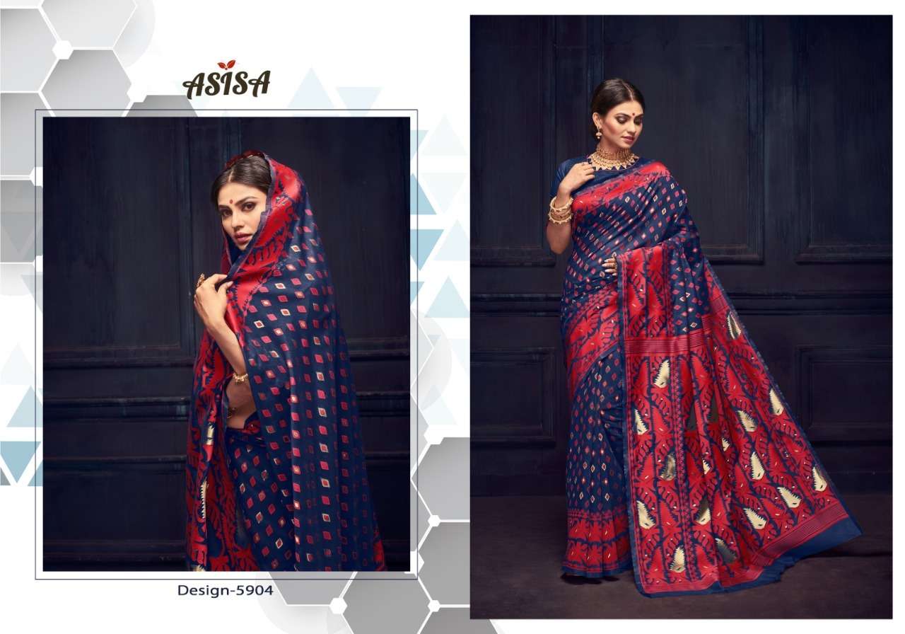 FALGUNI BY ASISA 5901 TO 5904 SERIES INDIAN TRADITIONAL WEAR COLLECTION BEAUTIFUL STYLISH FANCY COLORFUL PARTY WEAR & OCCASIONAL WEAR LICHI KOTA SAREES AT WHOLESALE PRICE