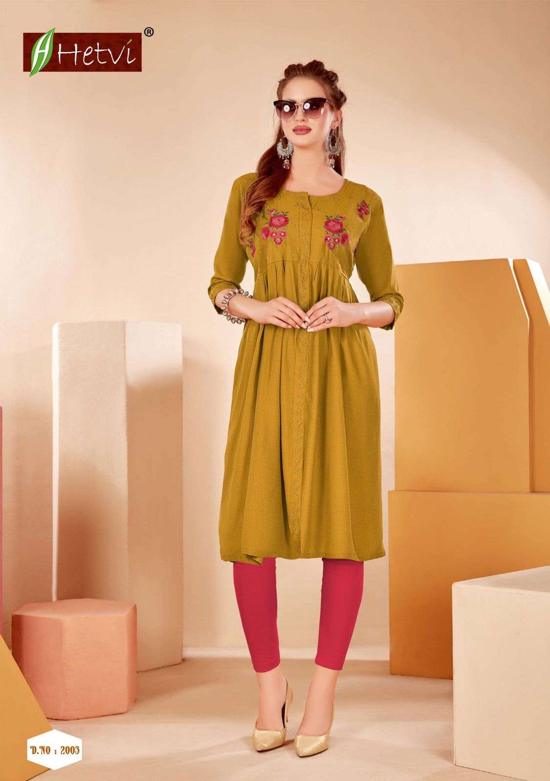 AMIRA BY HETVI 2001 TO 2006 SERIES DESIGNER STYLISH FANCY COLORFUL BEAUTIFUL PARTY WEAR & ETHNIC WEAR COLLECTION RAYON WEAVING KURTIS AT WHOLESALE PRICE