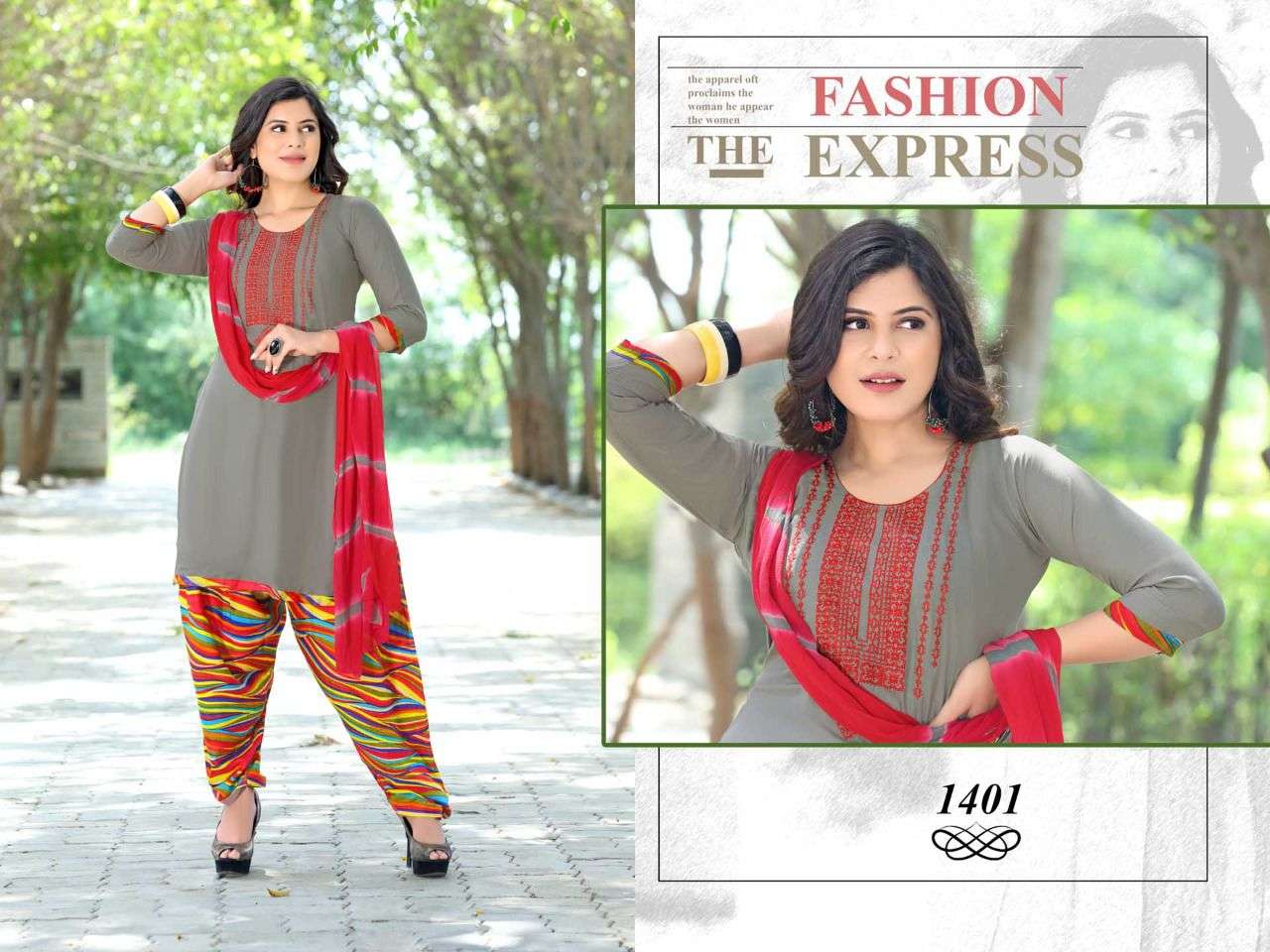 SONAM BY TRENDY 1401 TO 1408 SERIES BEAUTIFUL PATIYALA SUITS COLORFUL STYLISH FANCY CASUAL WEAR & ETHNIC WEAR RAYON EMBROIDERED DRESSES AT WHOLESALE PRICE