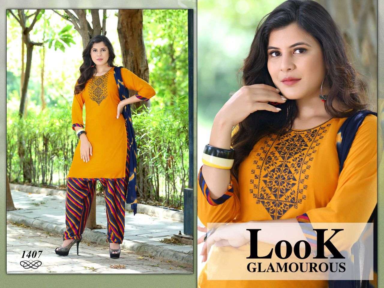 SONAM BY TRENDY 1401 TO 1408 SERIES BEAUTIFUL PATIYALA SUITS COLORFUL STYLISH FANCY CASUAL WEAR & ETHNIC WEAR RAYON EMBROIDERED DRESSES AT WHOLESALE PRICE