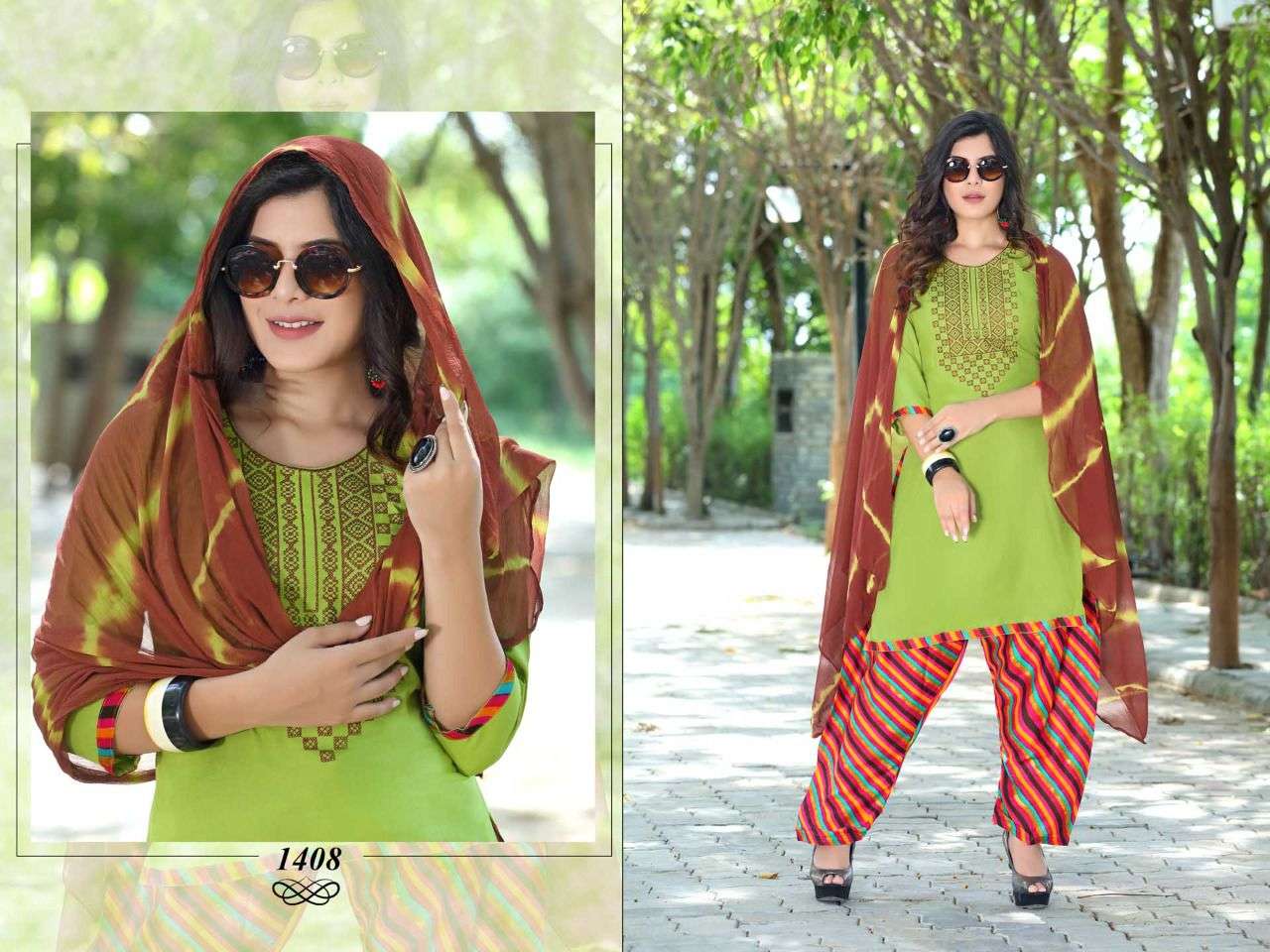 SONAM BY TRENDY 1401 TO 1408 SERIES BEAUTIFUL PATIYALA SUITS COLORFUL STYLISH FANCY CASUAL WEAR & ETHNIC WEAR RAYON EMBROIDERED DRESSES AT WHOLESALE PRICE
