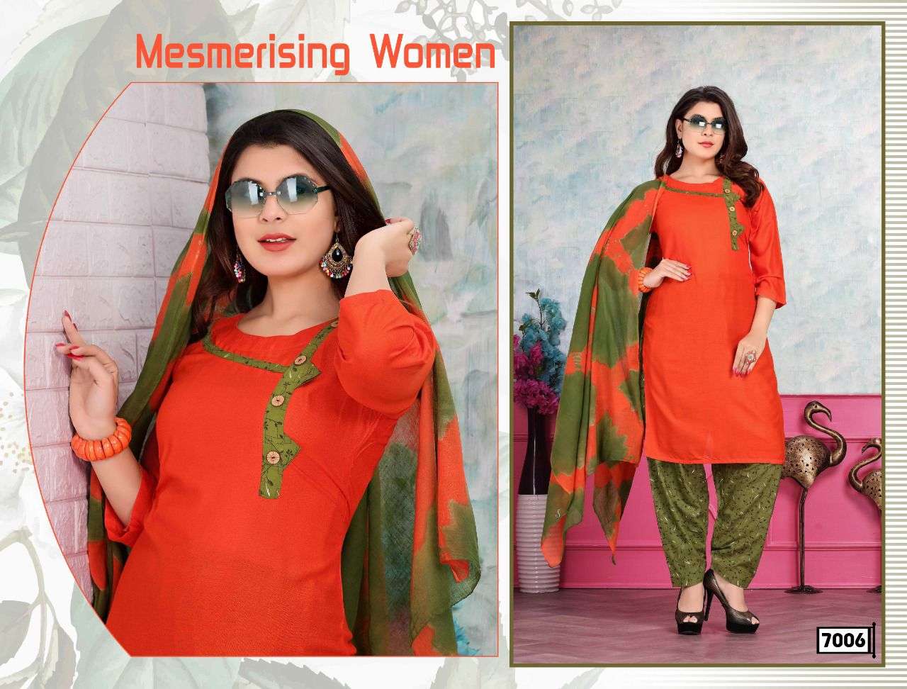 SPARSH VOL-2 BY TRENDY 7001 TO 7008 SERIES BEAUTIFUL PATIYALA SUITS COLORFUL STYLISH FANCY CASUAL WEAR & ETHNIC WEAR RAYON EMBROIDERED DRESSES AT WHOLESALE PRICE