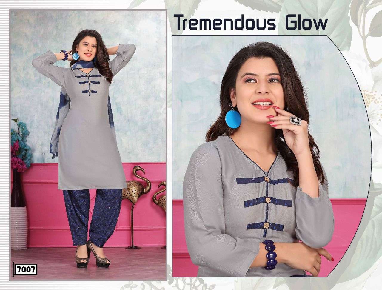 SPARSH VOL-2 BY TRENDY 7001 TO 7008 SERIES BEAUTIFUL PATIYALA SUITS COLORFUL STYLISH FANCY CASUAL WEAR & ETHNIC WEAR RAYON EMBROIDERED DRESSES AT WHOLESALE PRICE