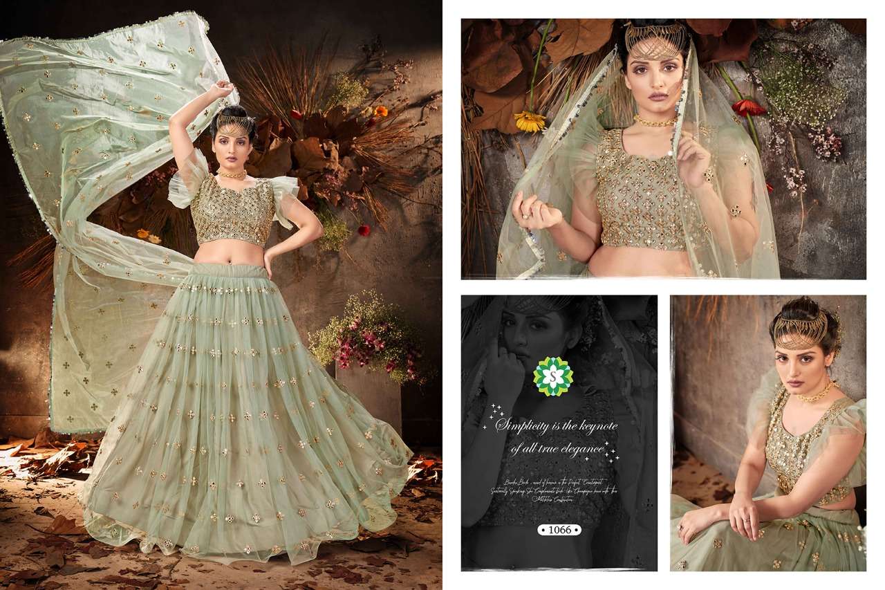 BLOSSOM VOL-2 BY SHEE STAR 1066 TO 1070 SERIES DESIGNER BEAUTIFUL NAVRATRI COLLECTION OCCASIONAL WEAR & PARTY WEAR SOFT NET LEHENGAS AT WHOLESALE PRICE