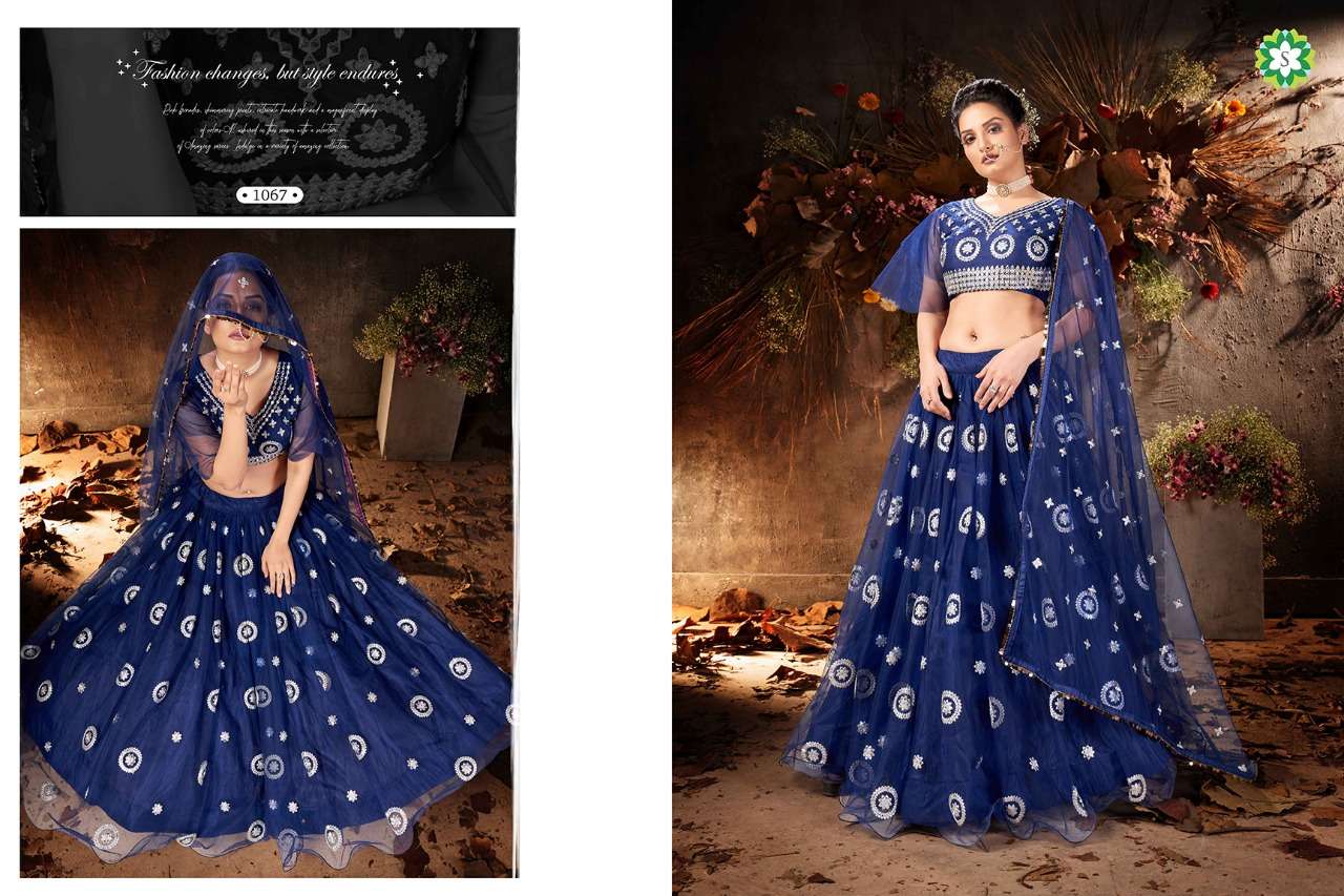 BLOSSOM VOL-2 BY SHEE STAR 1066 TO 1070 SERIES DESIGNER BEAUTIFUL NAVRATRI COLLECTION OCCASIONAL WEAR & PARTY WEAR SOFT NET LEHENGAS AT WHOLESALE PRICE