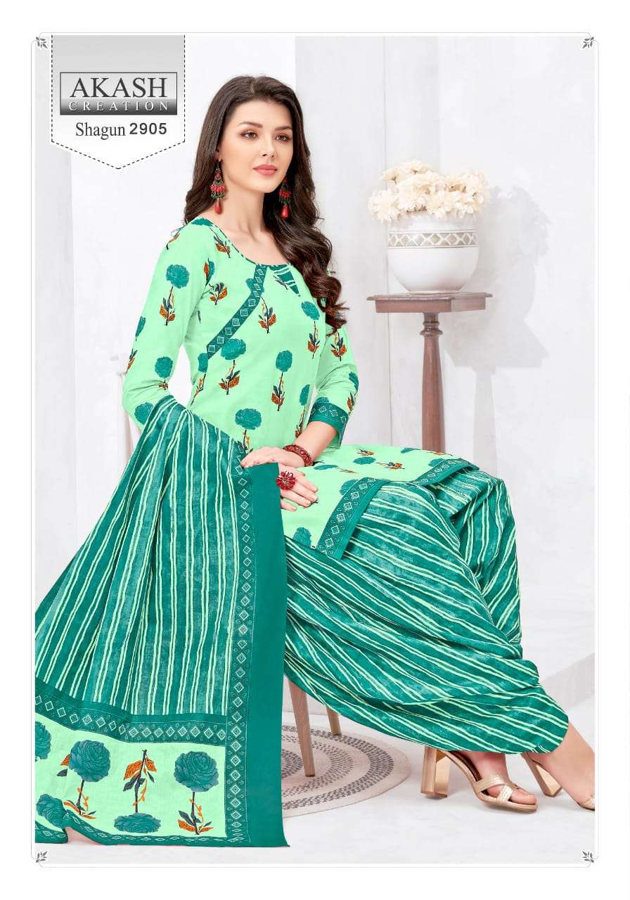 SHAGUN VOL-29 BY AKASH CREATION 2901 TO 2925 SERIES BEAUTIFUL SUITS COLORFUL STYLISH FANCY CASUAL WEAR & ETHNIC WEAR PURE COTTON DRESSES AT WHOLESALE PRICE
