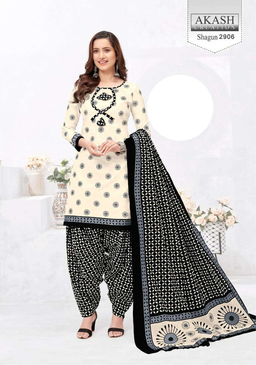 SHAGUN VOL-29 BY AKASH CREATION 2901 TO 2925 SERIES BEAUTIFUL SUITS COLORFUL STYLISH FANCY CASUAL WEAR & ETHNIC WEAR PURE COTTON DRESSES AT WHOLESALE PRICE