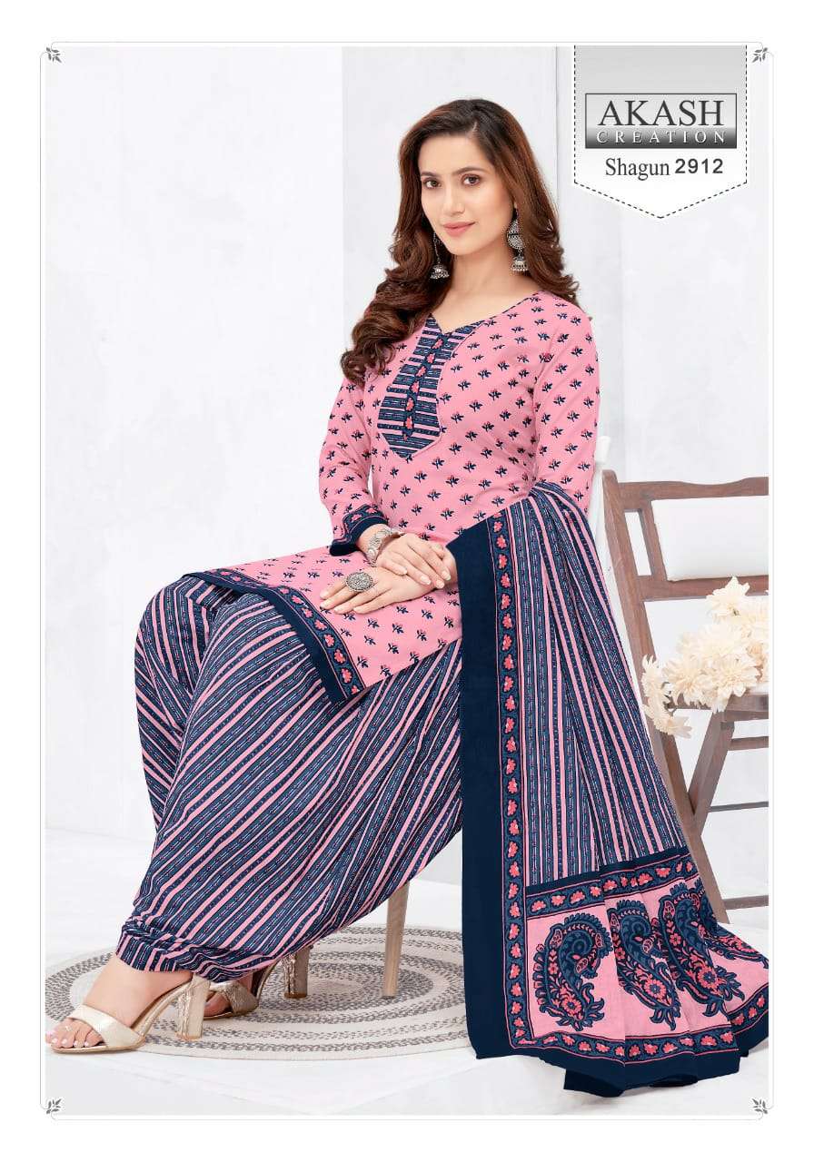 SHAGUN VOL-29 BY AKASH CREATION 2901 TO 2925 SERIES BEAUTIFUL SUITS COLORFUL STYLISH FANCY CASUAL WEAR & ETHNIC WEAR PURE COTTON DRESSES AT WHOLESALE PRICE