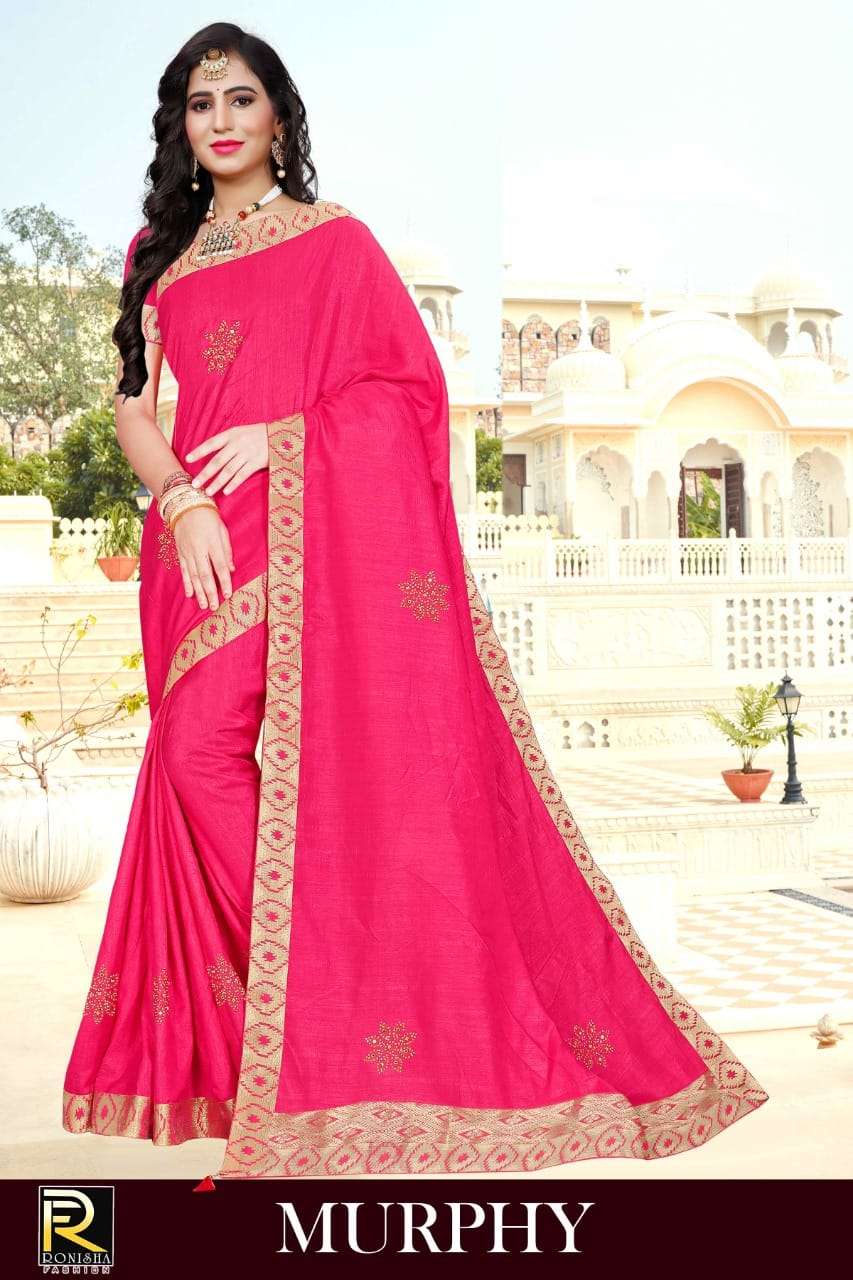 MURPHY BY RONISHA FASHION 01 TO 08 SERIES INDIAN TRADITIONAL WEAR COLLECTION BEAUTIFUL STYLISH FANCY COLORFUL PARTY WEAR & OCCASIONAL WEAR DOLA SILK SAREES AT WHOLESALE PRICE