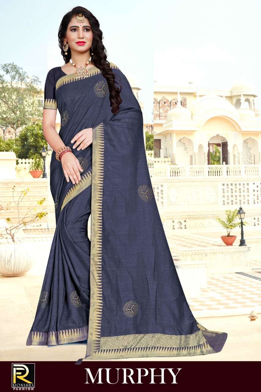MURPHY BY RONISHA FASHION 01 TO 08 SERIES INDIAN TRADITIONAL WEAR COLLECTION BEAUTIFUL STYLISH FANCY COLORFUL PARTY WEAR & OCCASIONAL WEAR DOLA SILK SAREES AT WHOLESALE PRICE