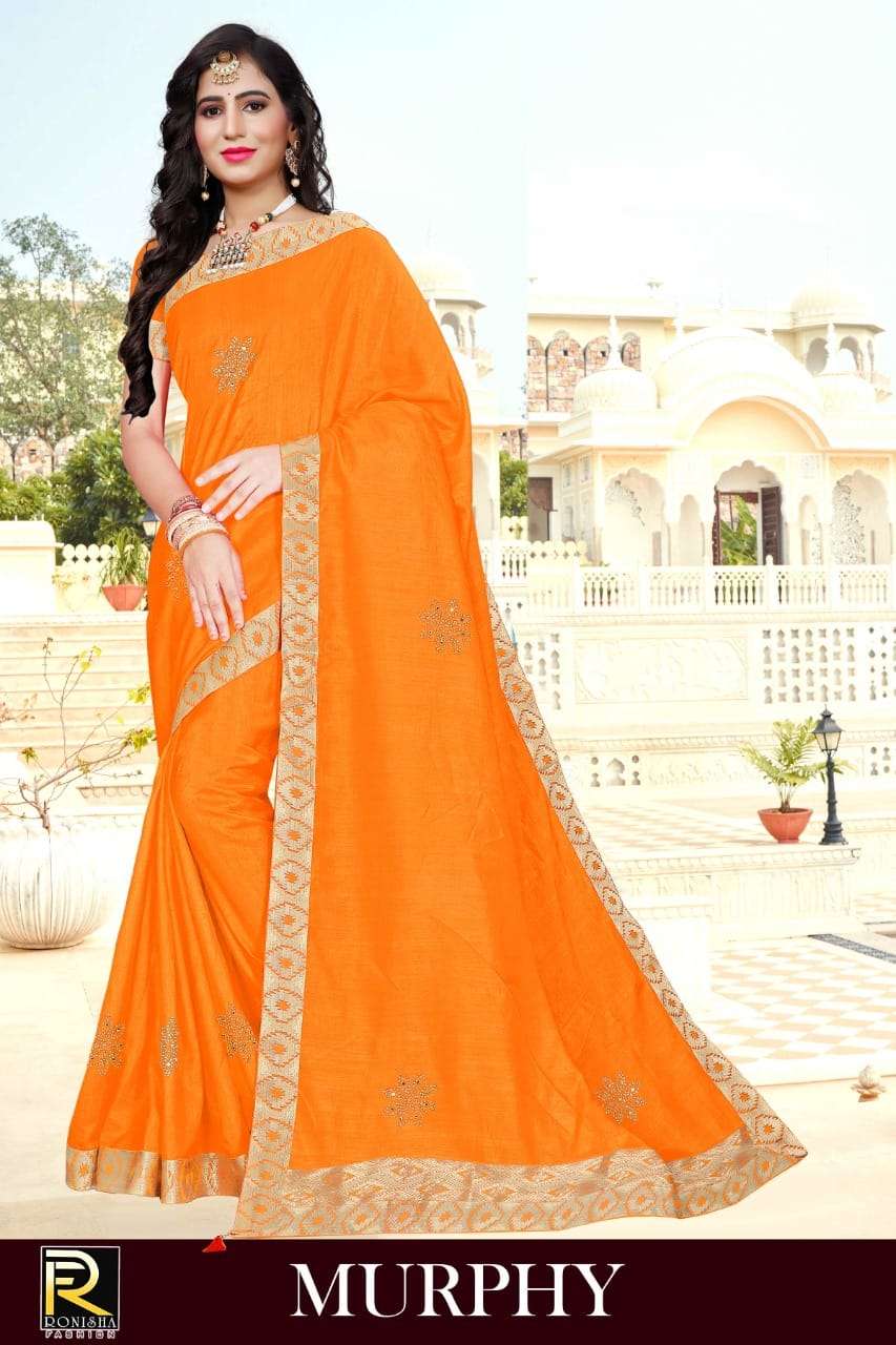 MURPHY BY RONISHA FASHION 01 TO 08 SERIES INDIAN TRADITIONAL WEAR COLLECTION BEAUTIFUL STYLISH FANCY COLORFUL PARTY WEAR & OCCASIONAL WEAR DOLA SILK SAREES AT WHOLESALE PRICE