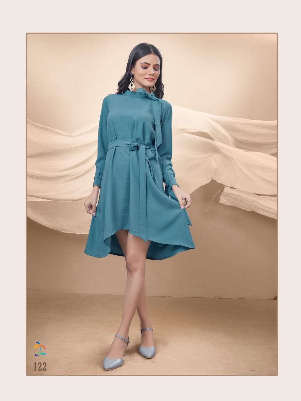 STELLA BY DOVI FASHION 261 TO 265 SERIES DESIGNER STYLISH FANCY COLORFUL BEAUTIFUL PARTY WEAR & ETHNIC WEAR COLLECTION CRUSH GEORGETTE KURTIS AT WHOLESALE PRICE