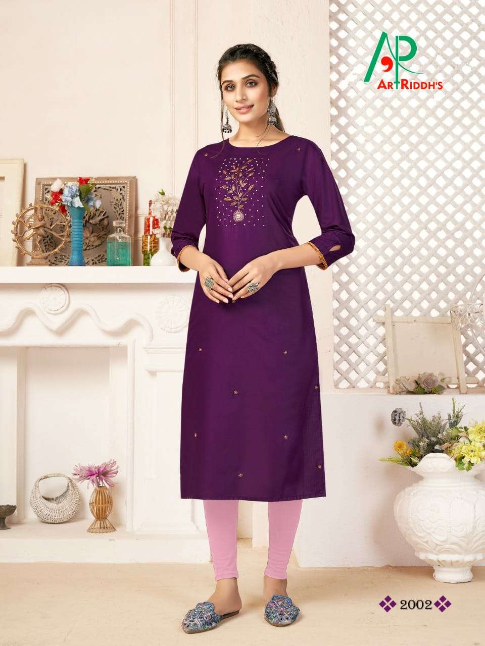 SHRI LEKHA BY ART RIDDHS 2001 TO 2008 SERIES DESIGNER STYLISH FANCY COLORFUL BEAUTIFUL PARTY WEAR & ETHNIC WEAR COLLECTION COTTON VISCOSE KURTIS AT WHOLESALE PRICE