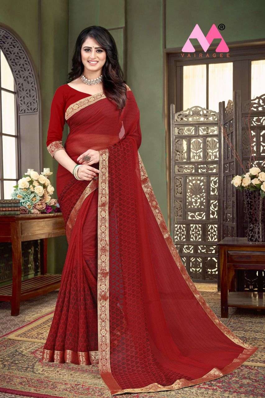 LAKSHMINATH VOL-3 BY VAIRAGEE 301 TO 304 SERIES INDIAN TRADITIONAL WEAR COLLECTION BEAUTIFUL STYLISH FANCY COLORFUL PARTY WEAR & OCCASIONAL WEAR SOFT CHIFFON SAREES AT WHOLESALE PRICE