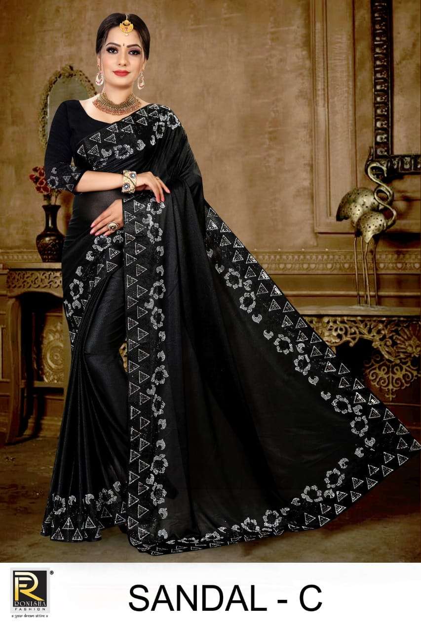 SANDAL BY RONISHA FASHION A TO F SERIES INDIAN TRADITIONAL WEAR COLLECTION BEAUTIFUL STYLISH FANCY COLORFUL PARTY WEAR & OCCASIONAL WEAR HEAVY SWAROVSKI WITH WORK SAREES AT WHOLESALE PRICE