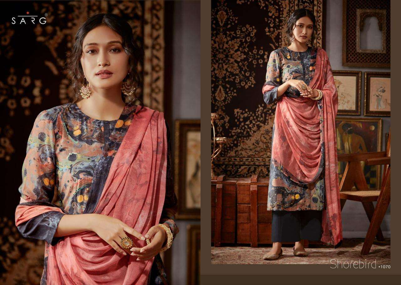 SHOREBIRD BY SARG BEAUTIFUL SUITS COLORFUL STYLISH FANCY CASUAL WEAR & ETHNIC WEAR SILK DIGITAL PRINT DRESSES AT WHOLESALE PRICE