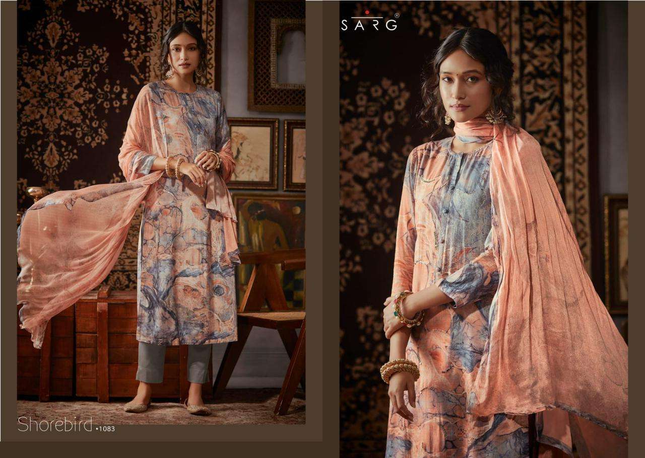SHOREBIRD BY SARG BEAUTIFUL SUITS COLORFUL STYLISH FANCY CASUAL WEAR & ETHNIC WEAR SILK DIGITAL PRINT DRESSES AT WHOLESALE PRICE