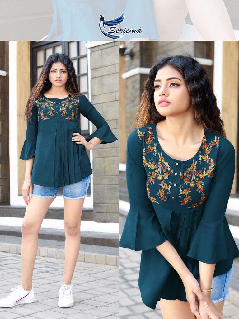GLAZIER VOL-4 BY SPARROW 1038 TO 1045 SERIES BEAUTIFUL STYLISH FANCY COLORFUL CASUAL WEAR & ETHNIC WEAR HEAVY RAYON EMBROIDERED TOPS AT WHOLESALE PRICE