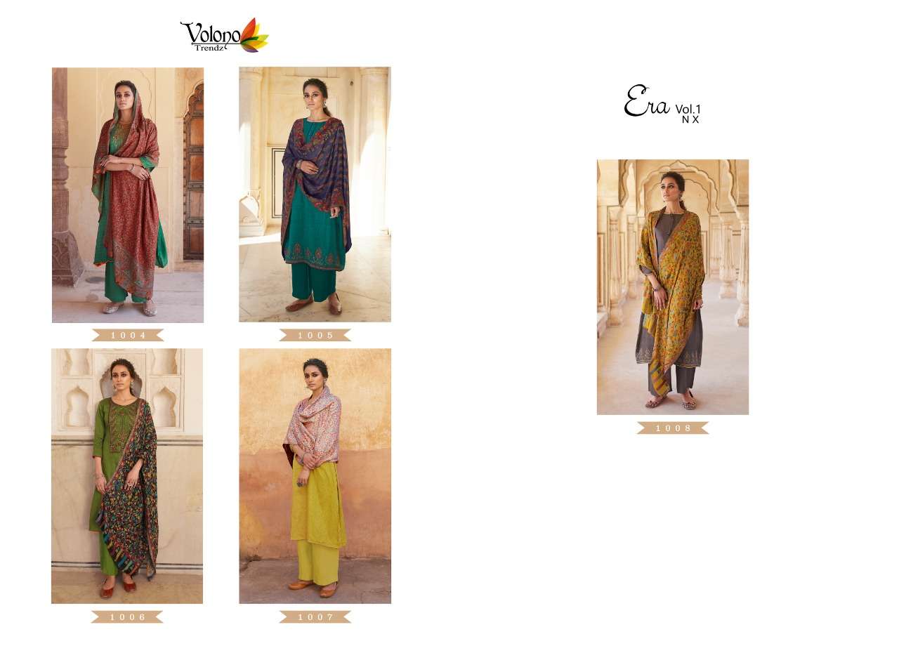 ERA VOL-1 NX BY VOLONO TRENDZ BEAUTIFUL STYLISH FANCY COLORFUL CASUAL WEAR & ETHNIC WEAR PURE JAM COTTON PTINT WITH EMBROIDERED DRESSES AT WHOLESALE PRICE