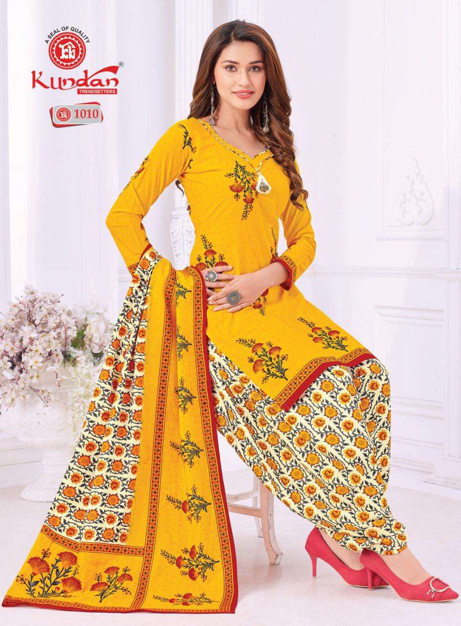 KALASH PATIYALA VOL-10 BY KUNDAN 1001 TO 1018 SERIES INDIAN TRADITIONAL WEAR COLLECTION BEAUTIFUL STYLISH FANCY COLORFUL PARTY WEAR & OCCASIONAL WEAR PURE COTTON PRINT DRESSES AT WHOLESALE PRICE