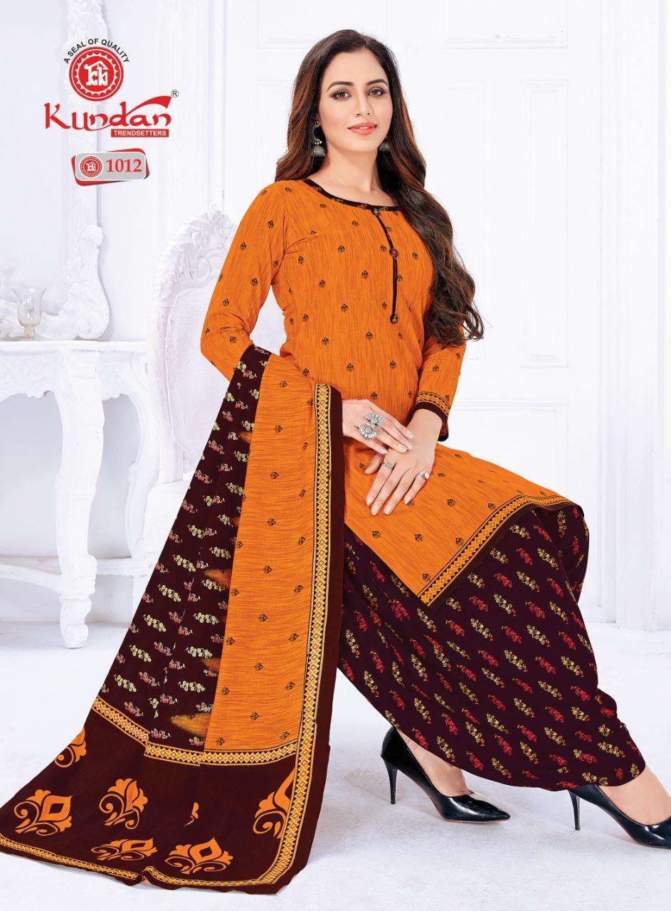 KALASH PATIYALA VOL-10 BY KUNDAN 1001 TO 1018 SERIES INDIAN TRADITIONAL WEAR COLLECTION BEAUTIFUL STYLISH FANCY COLORFUL PARTY WEAR & OCCASIONAL WEAR PURE COTTON PRINT DRESSES AT WHOLESALE PRICE