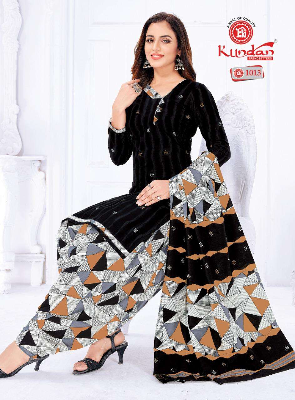KALASH PATIYALA VOL-10 BY KUNDAN 1001 TO 1018 SERIES INDIAN TRADITIONAL WEAR COLLECTION BEAUTIFUL STYLISH FANCY COLORFUL PARTY WEAR & OCCASIONAL WEAR PURE COTTON PRINT DRESSES AT WHOLESALE PRICE