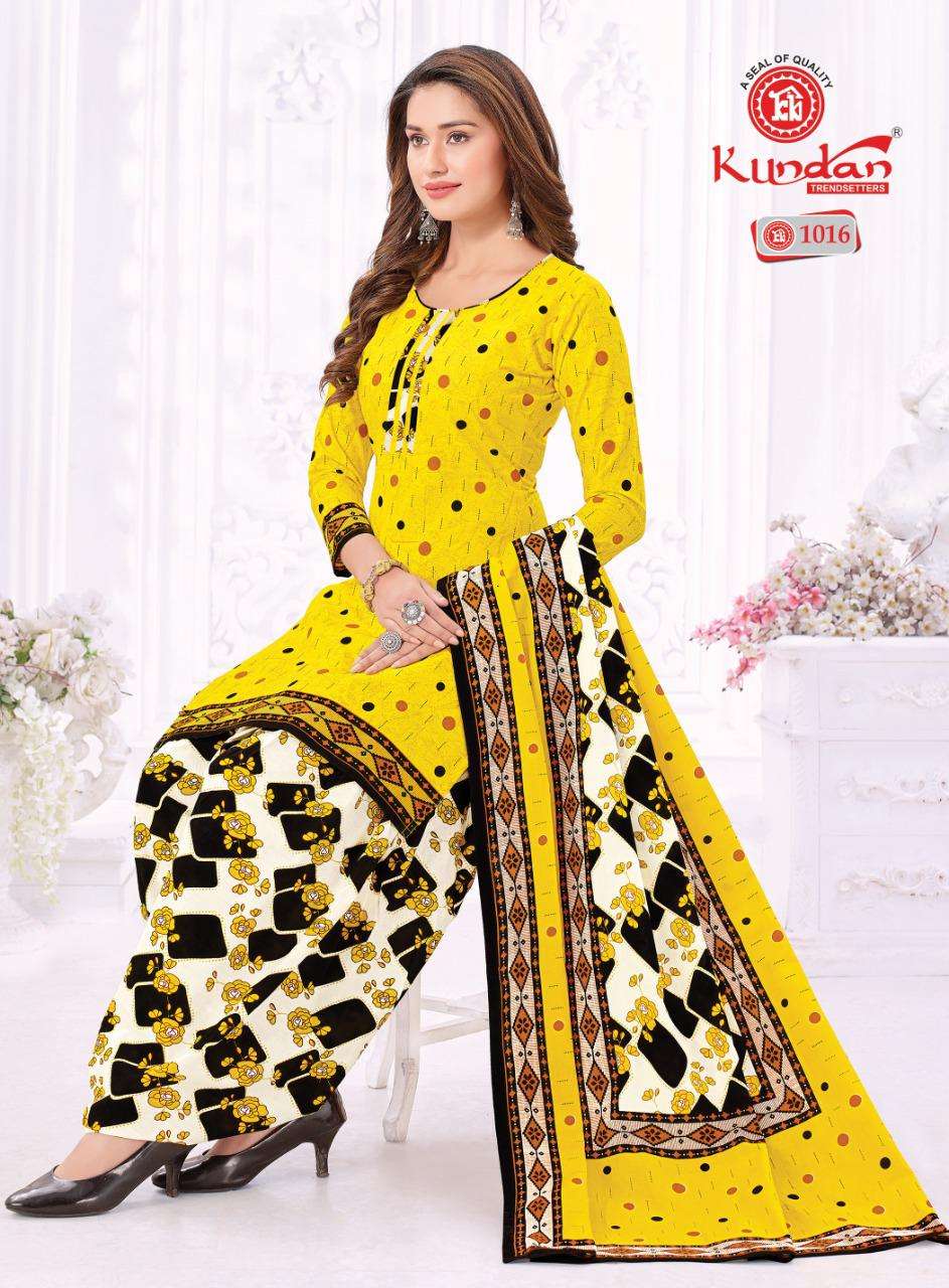 KALASH PATIYALA VOL-10 BY KUNDAN 1001 TO 1018 SERIES INDIAN TRADITIONAL WEAR COLLECTION BEAUTIFUL STYLISH FANCY COLORFUL PARTY WEAR & OCCASIONAL WEAR PURE COTTON PRINT DRESSES AT WHOLESALE PRICE