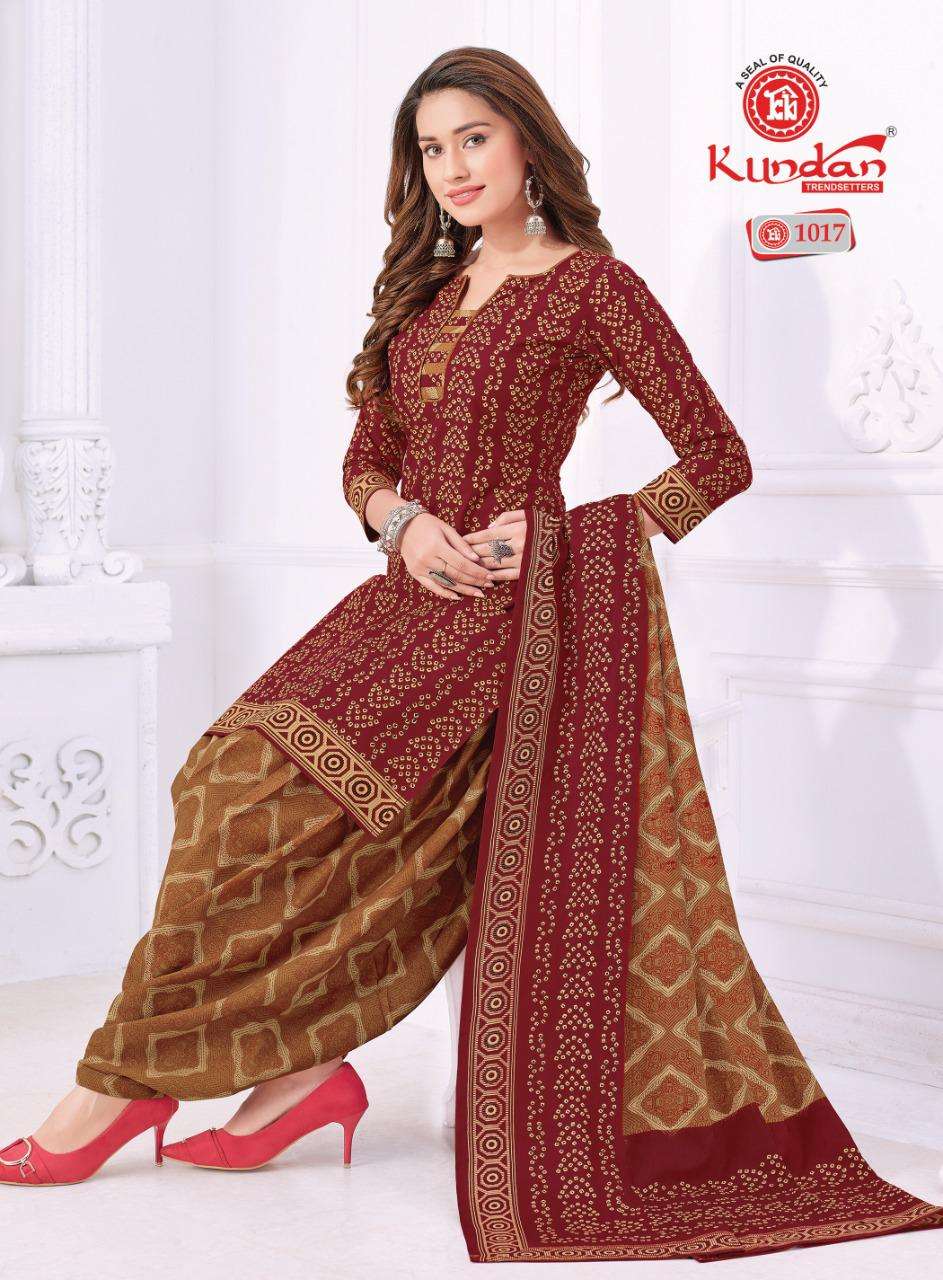 KALASH PATIYALA VOL-10 BY KUNDAN 1001 TO 1018 SERIES INDIAN TRADITIONAL WEAR COLLECTION BEAUTIFUL STYLISH FANCY COLORFUL PARTY WEAR & OCCASIONAL WEAR PURE COTTON PRINT DRESSES AT WHOLESALE PRICE