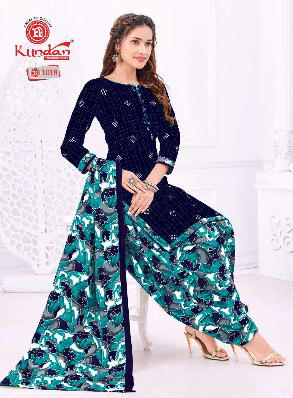KALASH PATIYALA VOL-10 BY KUNDAN 1001 TO 1018 SERIES INDIAN TRADITIONAL WEAR COLLECTION BEAUTIFUL STYLISH FANCY COLORFUL PARTY WEAR & OCCASIONAL WEAR PURE COTTON PRINT DRESSES AT WHOLESALE PRICE