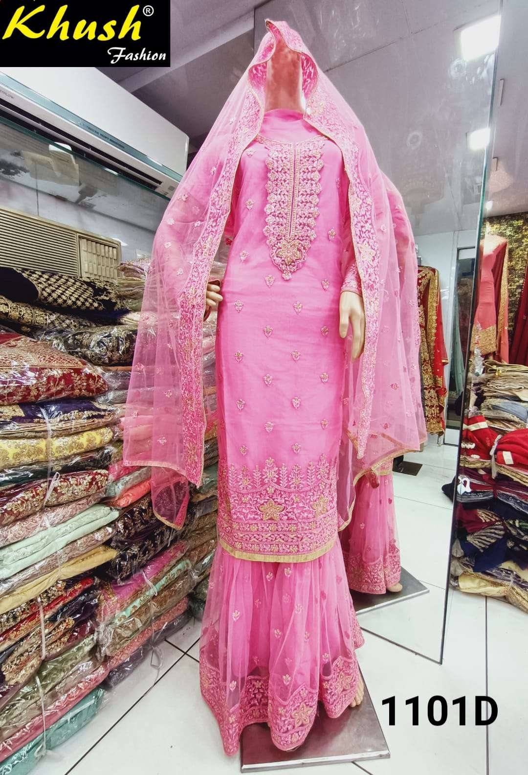 KHUSH 1101 COLOURS BY KHUSH FASHION 1101-A TO 1101-H SERIES BEAUTIFUL SUITS STYLISH COLORFUL FANCY CASUAL WEAR & ETHNIC WEAR NET EMBROIDERED DRESSES AT WHOLESALE PRICE