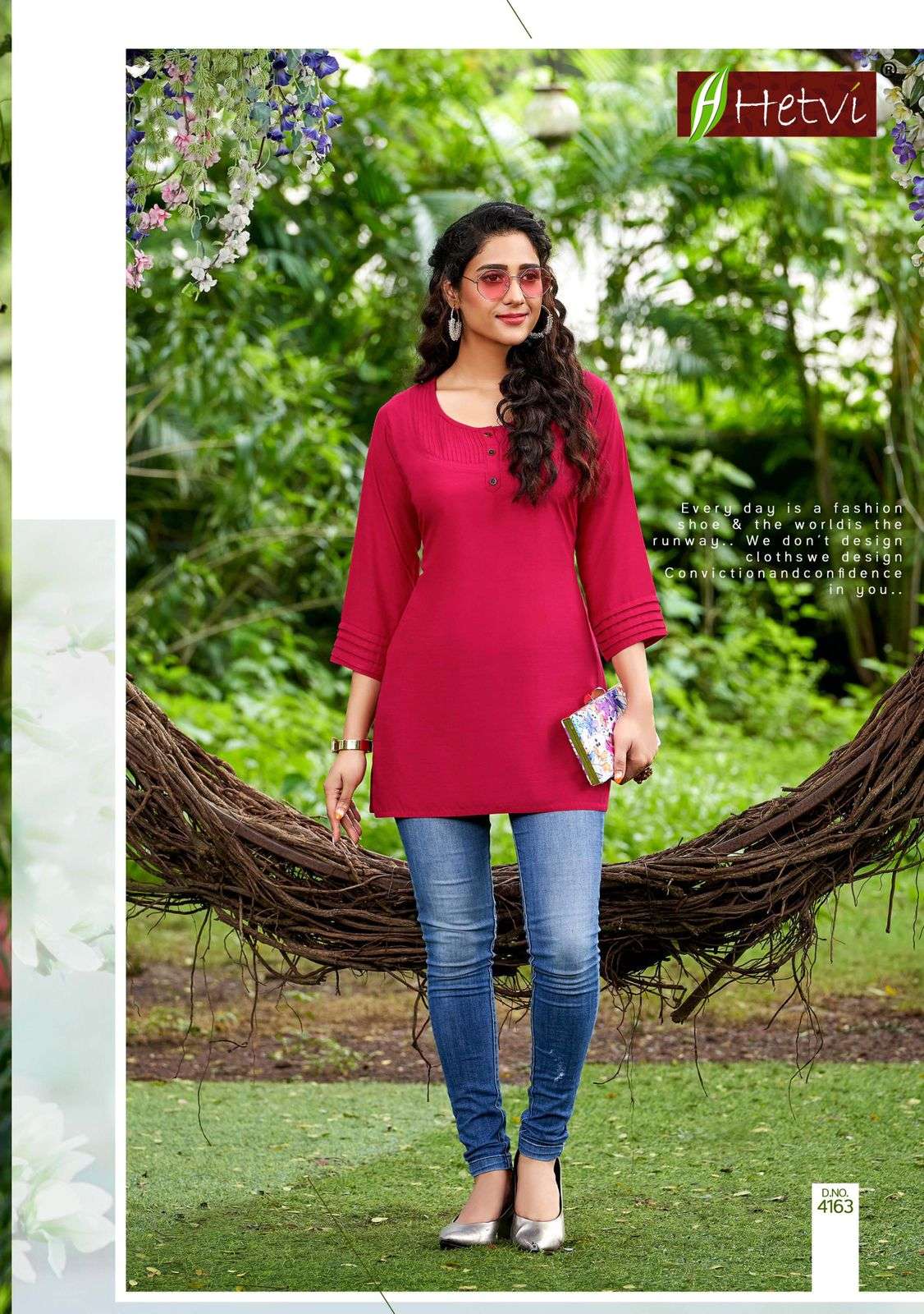 RICHA BY HETVI 4158 TO 4163 SERIES BEAUTIFUL STYLISH FANCY COLORFUL CASUAL WEAR & ETHNIC WEAR HEAVY RAYON SILK TOPS AT WHOLESALE PRICE