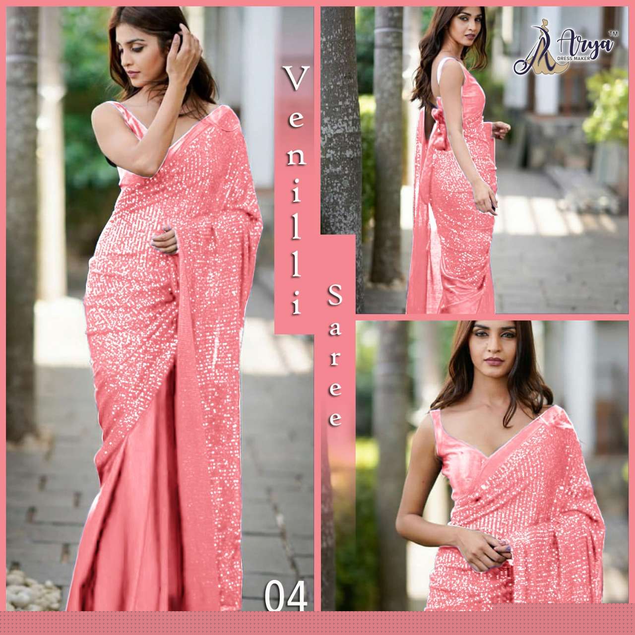 VENILLI BY ARYA DRESS MAKER 01 TO 06 SERIES INDIAN TRADITIONAL WEAR COLLECTION BEAUTIFUL STYLISH FANCY COLORFUL PARTY WEAR & OCCASIONAL WEAR DOLA SILK SAREES AT WHOLESALE PRICE
