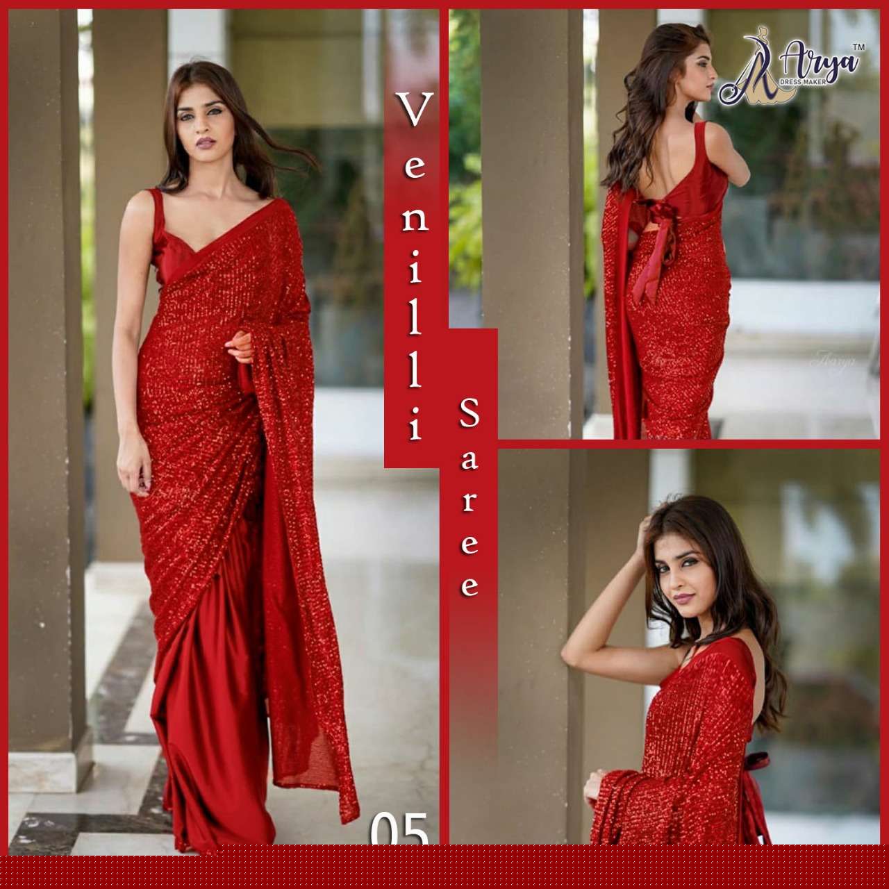 VENILLI BY ARYA DRESS MAKER 01 TO 06 SERIES INDIAN TRADITIONAL WEAR COLLECTION BEAUTIFUL STYLISH FANCY COLORFUL PARTY WEAR & OCCASIONAL WEAR DOLA SILK SAREES AT WHOLESALE PRICE