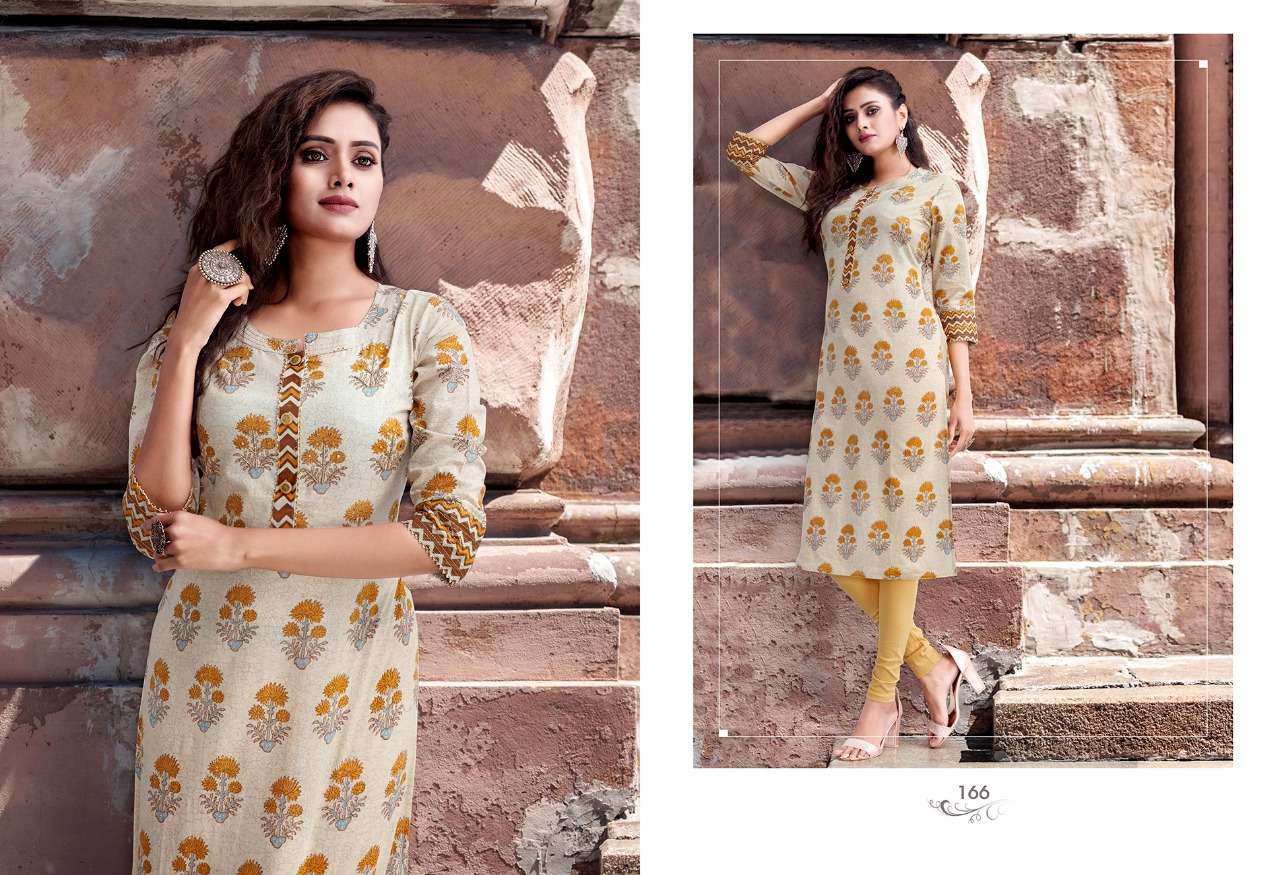 SUMMER BY RADHAK FASHION 165 TO 174 SERIES DESIGNER STYLISH FANCY COLORFUL BEAUTIFUL PARTY WEAR & ETHNIC WEAR COLLECTION COTTON PRINT KURTIS AT WHOLESALE PRICE