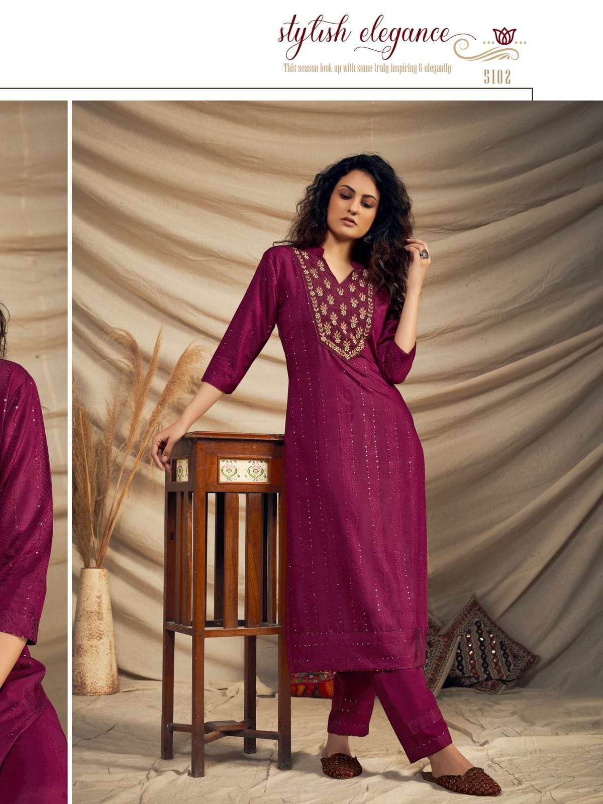 RIWAAZ BY KURTI TIMES 5101 TO 5104 SERIES DESIGNER STYLISH FANCY COLORFUL BEAUTIFUL PARTY WEAR & ETHNIC WEAR COLLECTION VISCOSE KURTIS WITH BOTTOM AT WHOLESALE PRICE